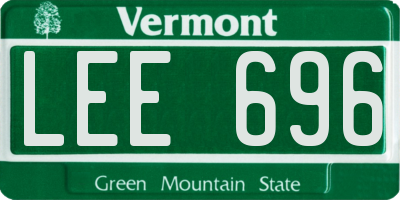 VT license plate LEE696