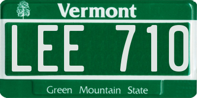 VT license plate LEE710