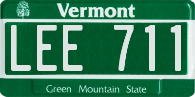 VT license plate LEE711