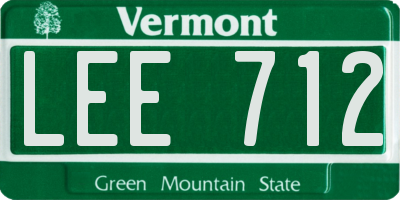 VT license plate LEE712