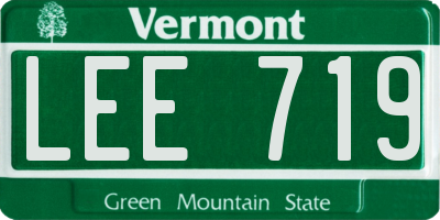 VT license plate LEE719