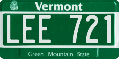 VT license plate LEE721