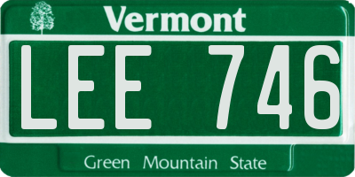 VT license plate LEE746