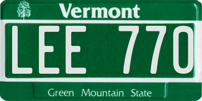 VT license plate LEE770