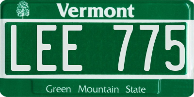 VT license plate LEE775