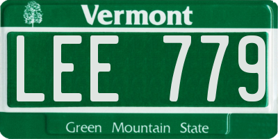VT license plate LEE779