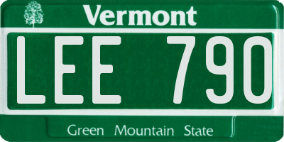 VT license plate LEE790