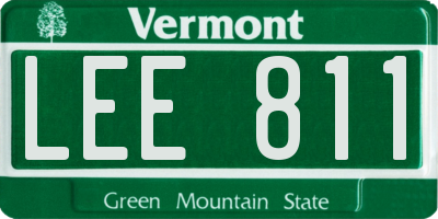 VT license plate LEE811