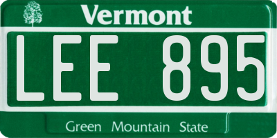 VT license plate LEE895