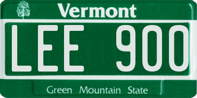 VT license plate LEE900