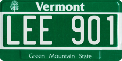VT license plate LEE901