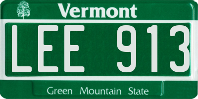 VT license plate LEE913