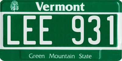 VT license plate LEE931