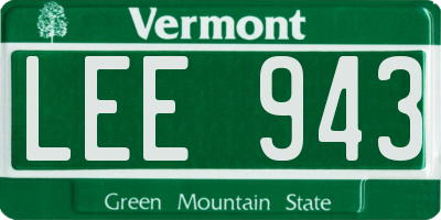 VT license plate LEE943