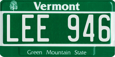VT license plate LEE946