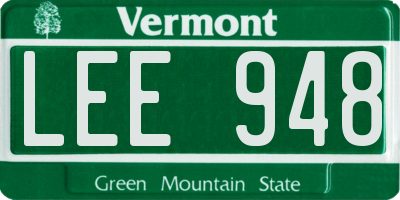 VT license plate LEE948
