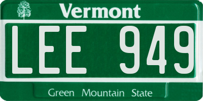 VT license plate LEE949