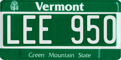 VT license plate LEE950