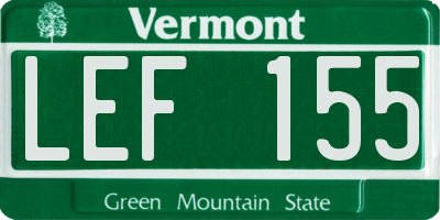 VT license plate LEF155