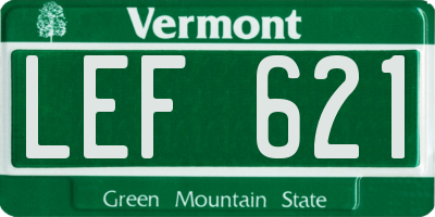 VT license plate LEF621