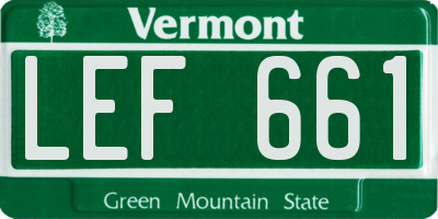 VT license plate LEF661