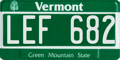VT license plate LEF682