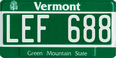 VT license plate LEF688