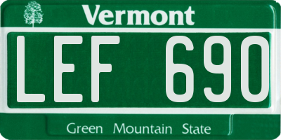 VT license plate LEF690