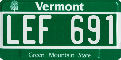 VT license plate LEF691