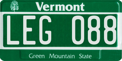 VT license plate LEG088