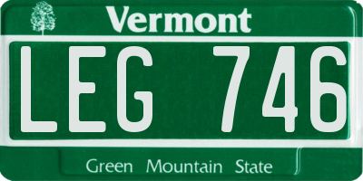 VT license plate LEG746