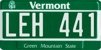 VT license plate LEH441