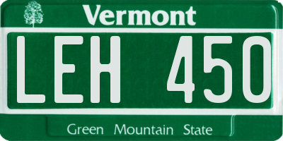 VT license plate LEH450