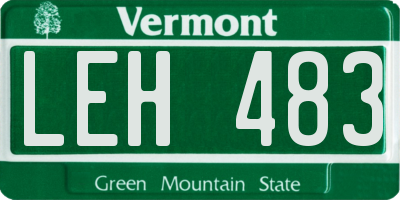 VT license plate LEH483