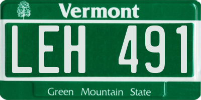 VT license plate LEH491