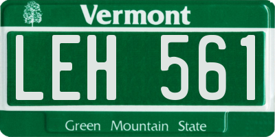 VT license plate LEH561