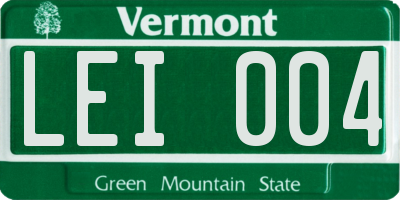 VT license plate LEI004