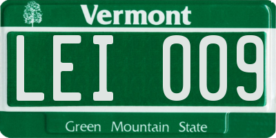 VT license plate LEI009
