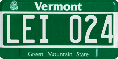 VT license plate LEI024