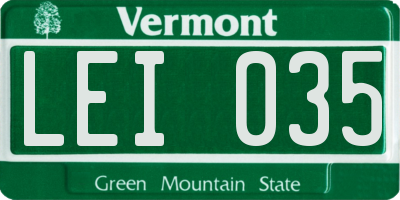 VT license plate LEI035