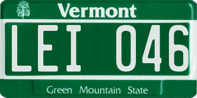 VT license plate LEI046