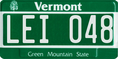 VT license plate LEI048