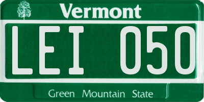 VT license plate LEI050