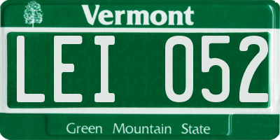 VT license plate LEI052