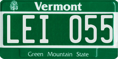 VT license plate LEI055