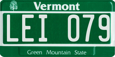 VT license plate LEI079