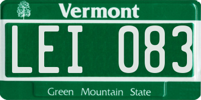 VT license plate LEI083
