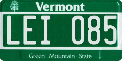 VT license plate LEI085