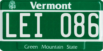 VT license plate LEI086