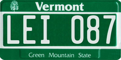 VT license plate LEI087